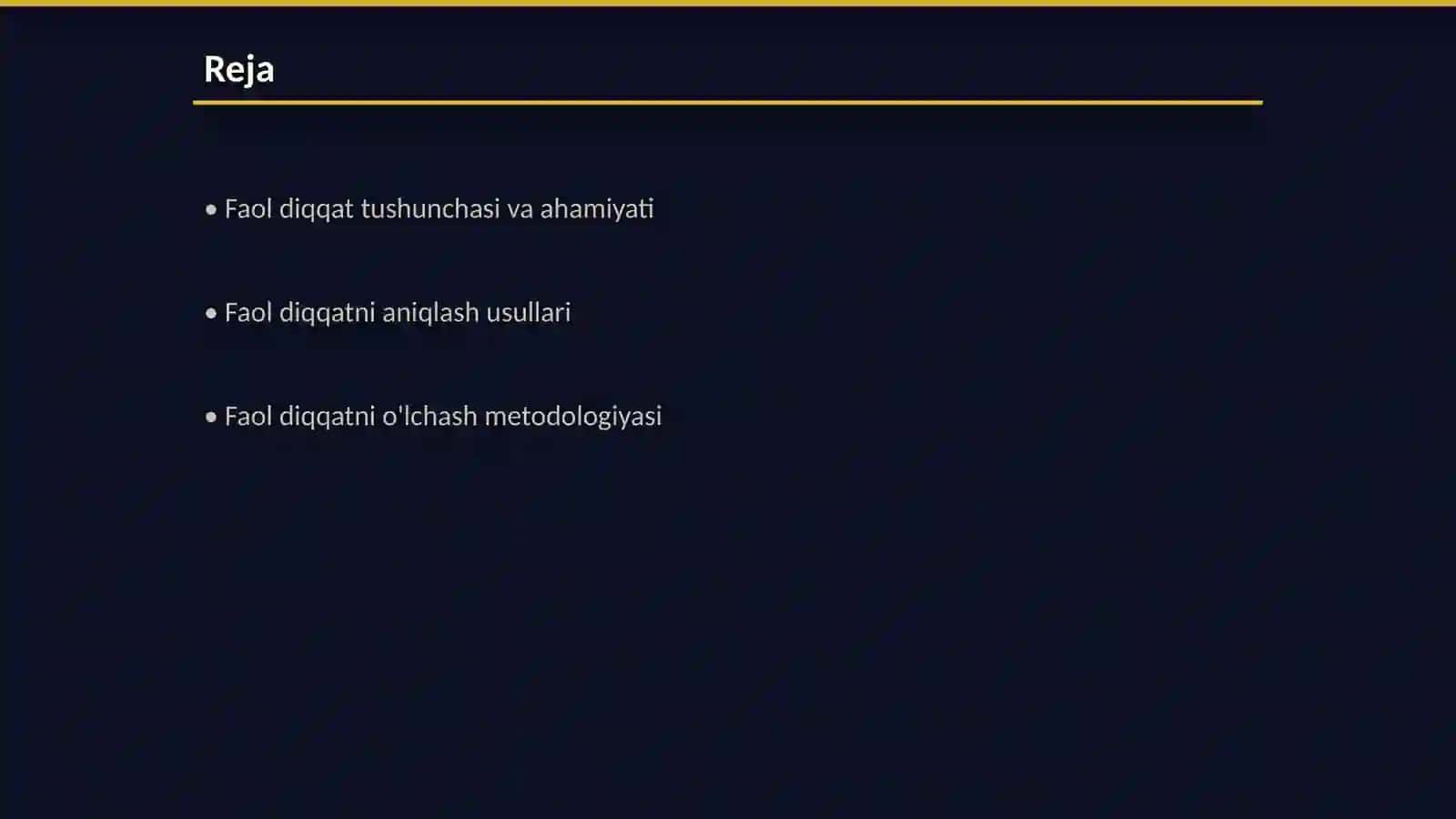Faol diqqatni aniqlash 2