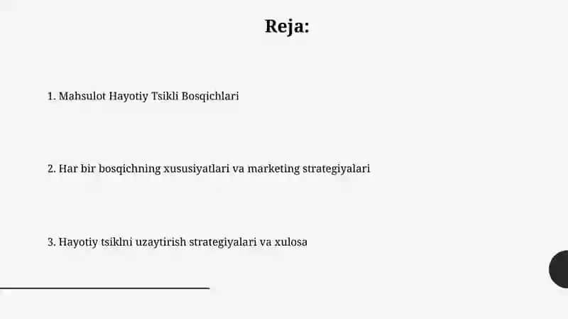Mahsulot hayotiy siklining asosiy fazalari 2