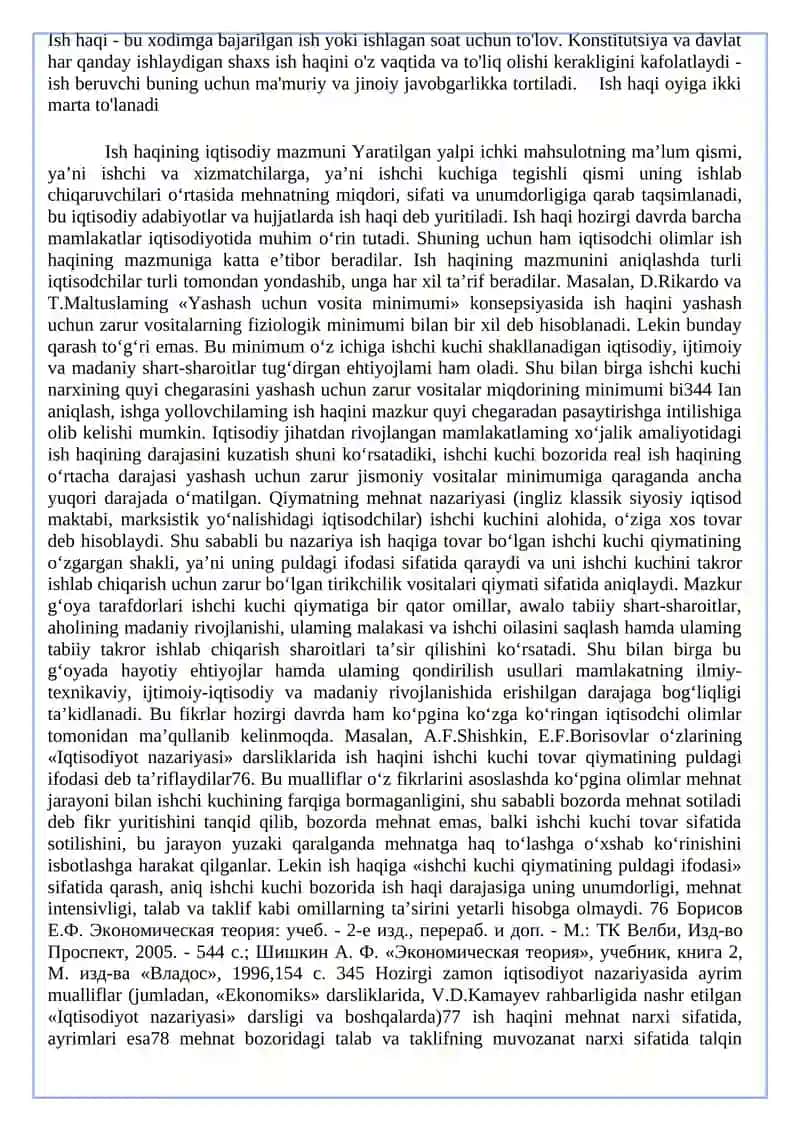 Ish xaqqi: moxiyati, turlari va prinsiplari 2