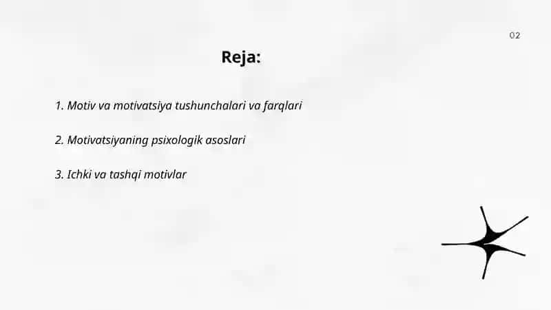 Motiv va motivatsiya muammosi 2