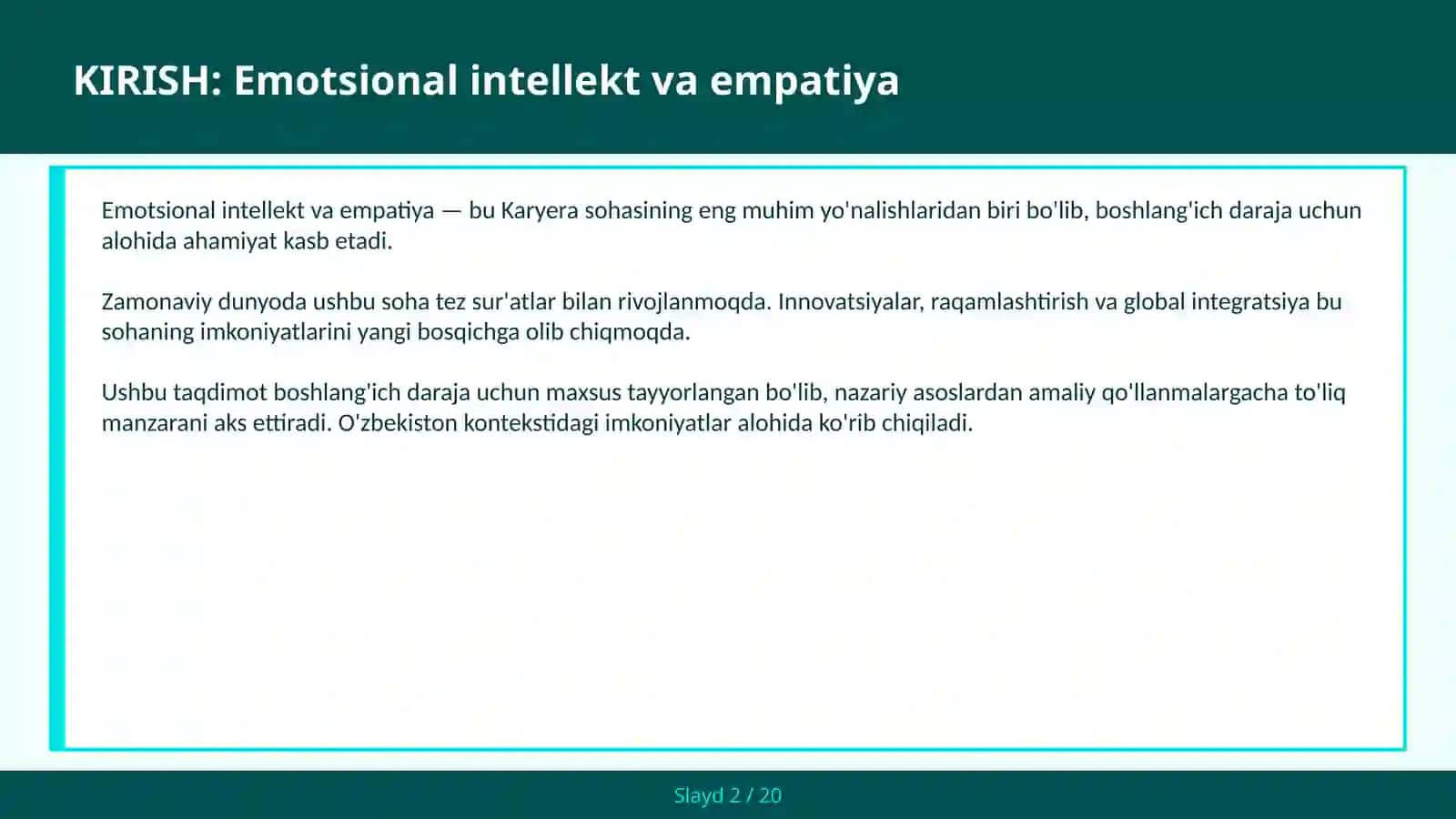Emotsional intellekt va empatiya 2
