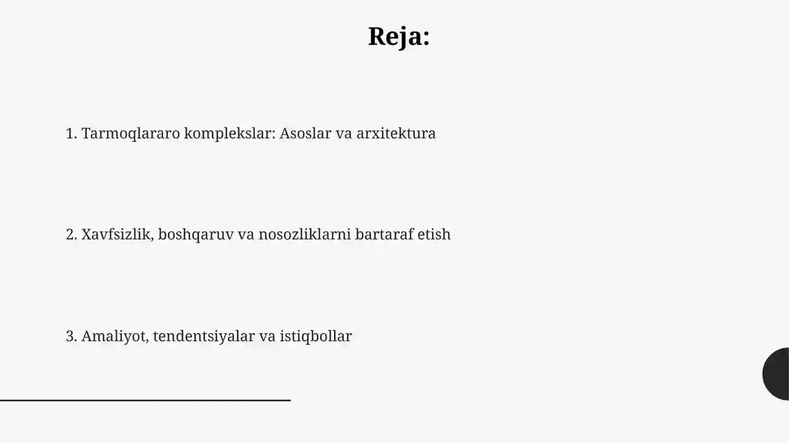 Tarmoqlararo komplekslar 2
