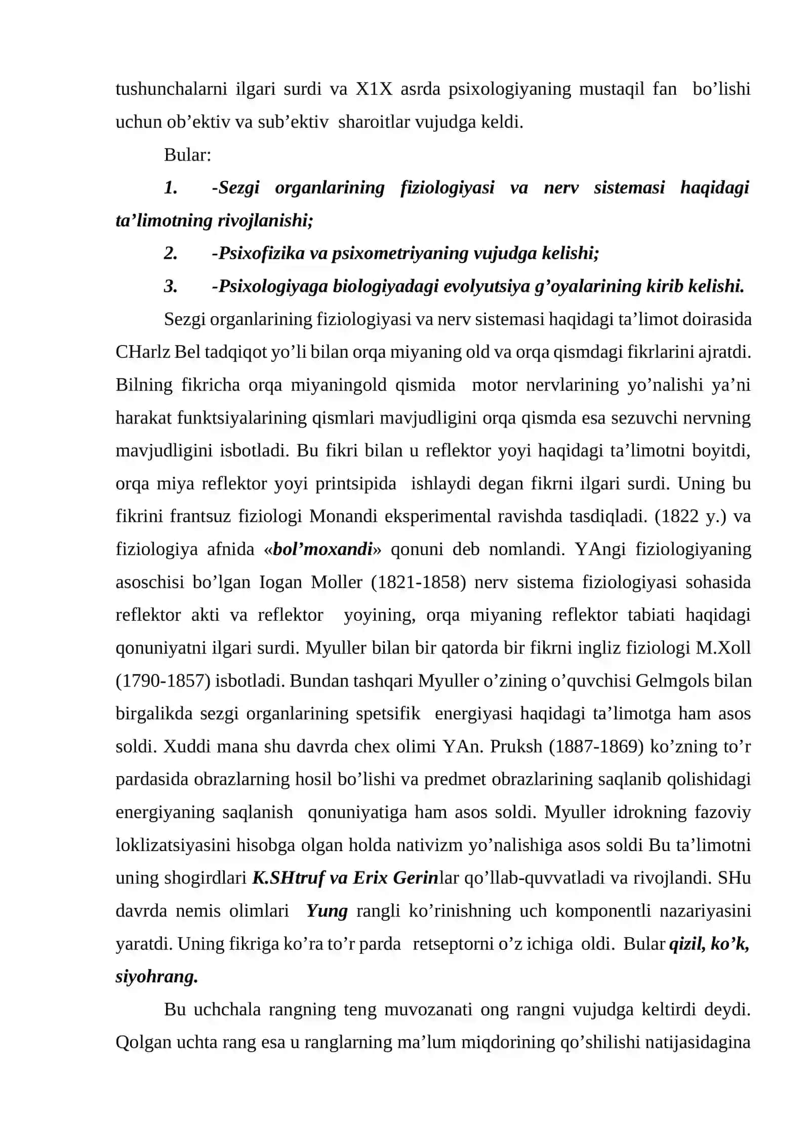 Psixologiya fanining taraqqiyoti 2