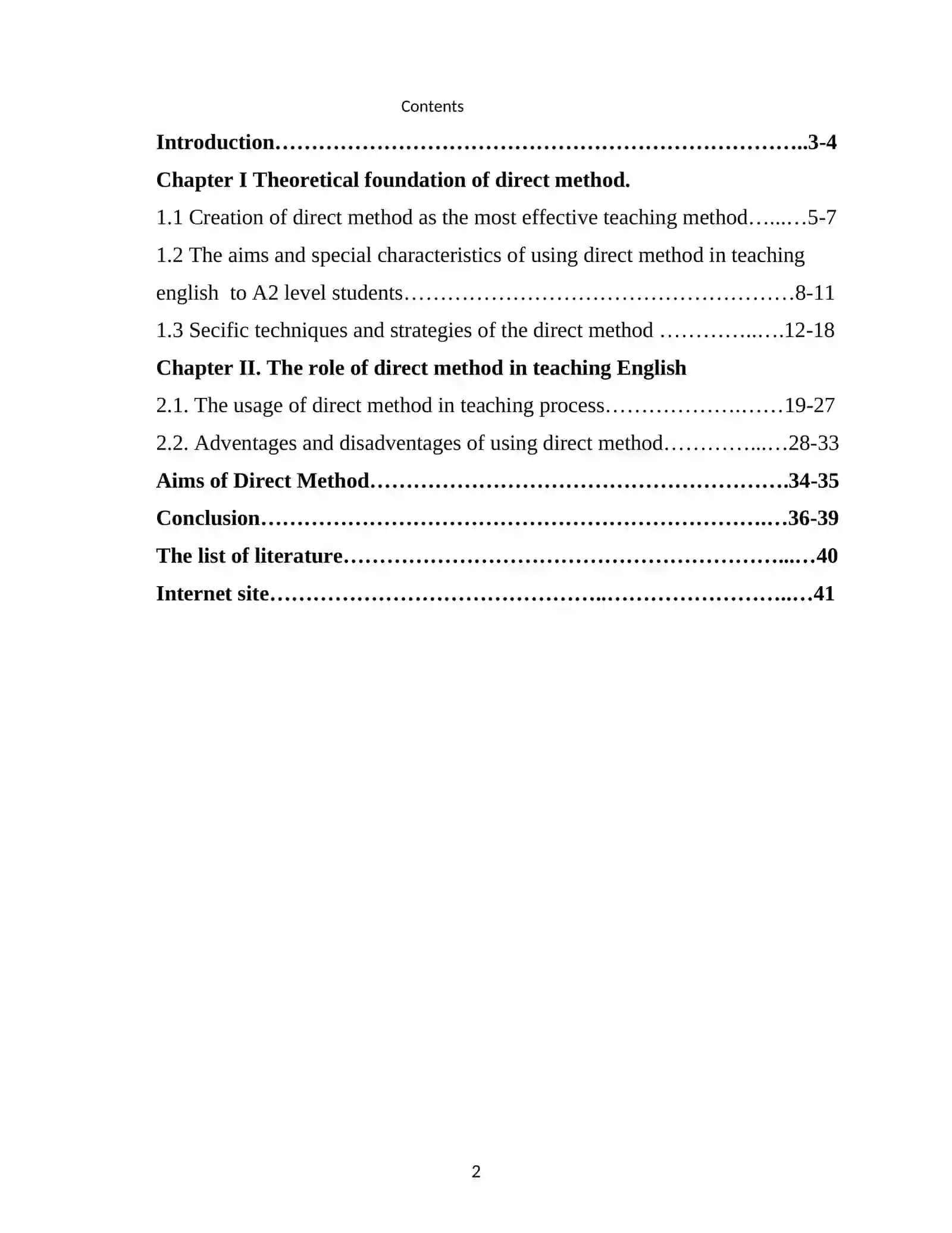 “Using direct method in teaching English” 2