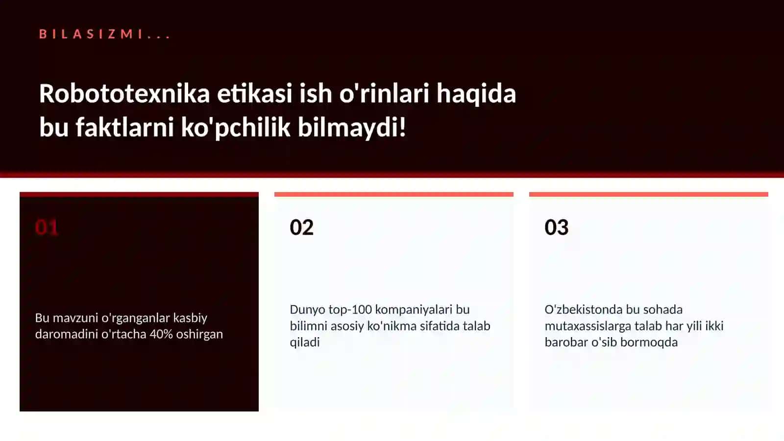 Robototexnika etikasi ish o'rinlari 2