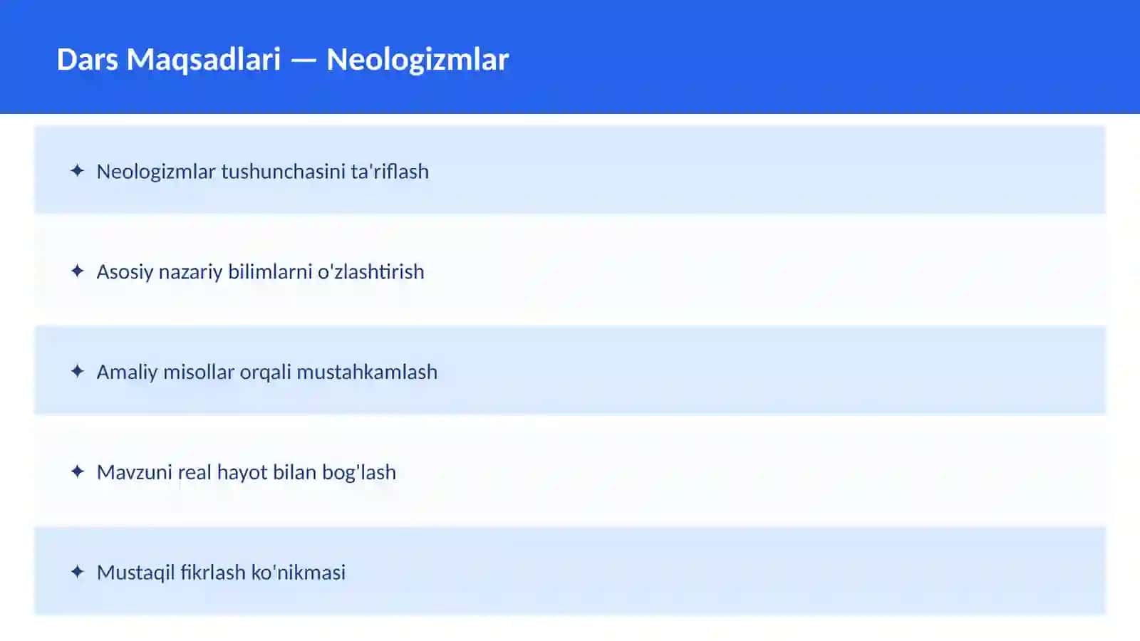 O'zbek Tili 2