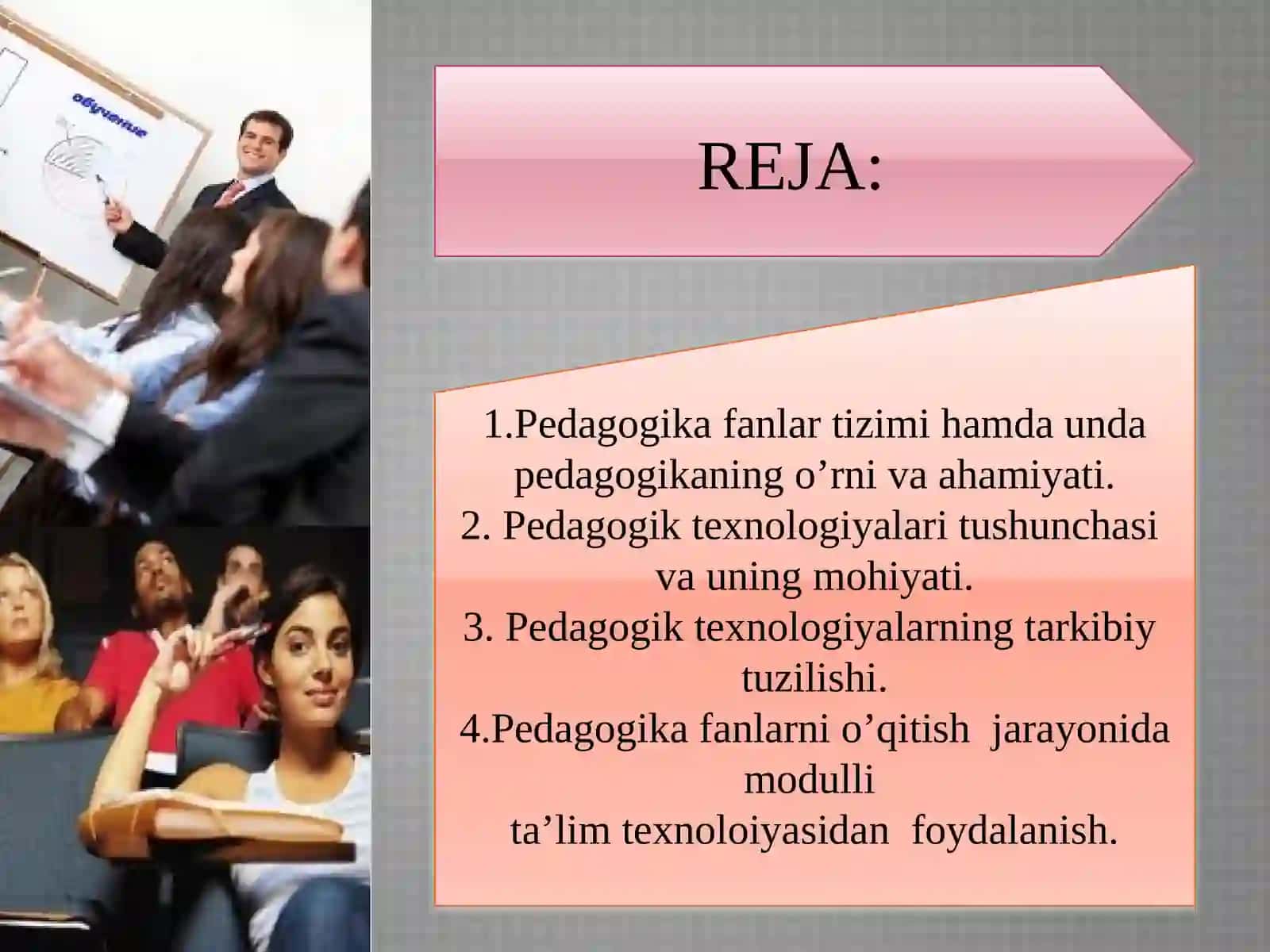 Pedagogikadan o'qitishda pedagogik texnologiyalardan foydalanish 2
