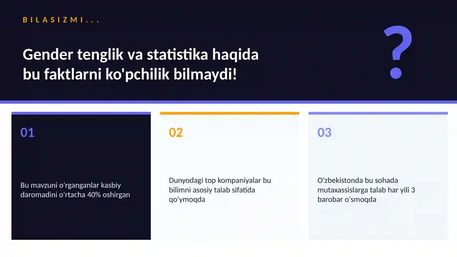 Gender tenglik va statistika 2