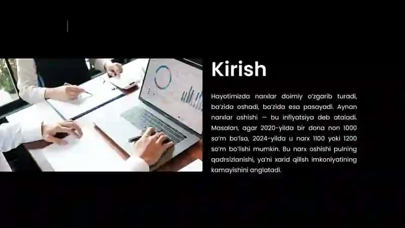 Inflyatsiya effektini real qiymatlar bo‘yicha hisoblash 2