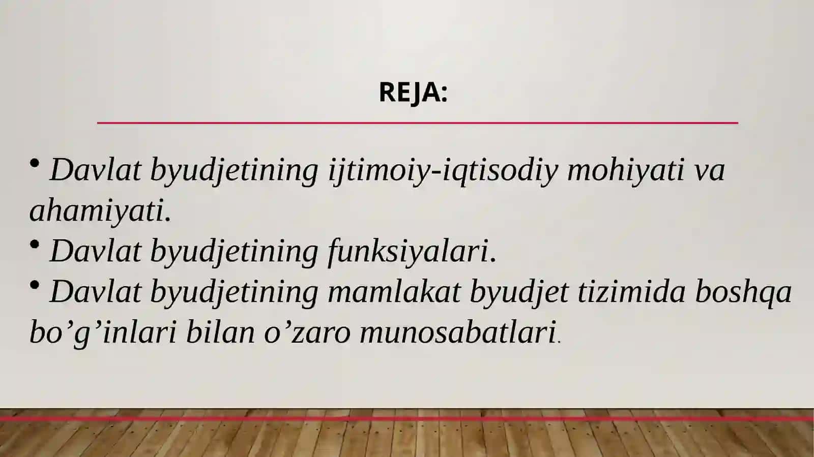 Davlat byudjetining iqtisodiy tahlili 2