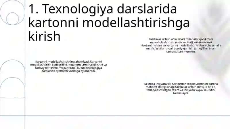 Tehnologiya Darslarida Kartondan Turli Modellar Yasash 2