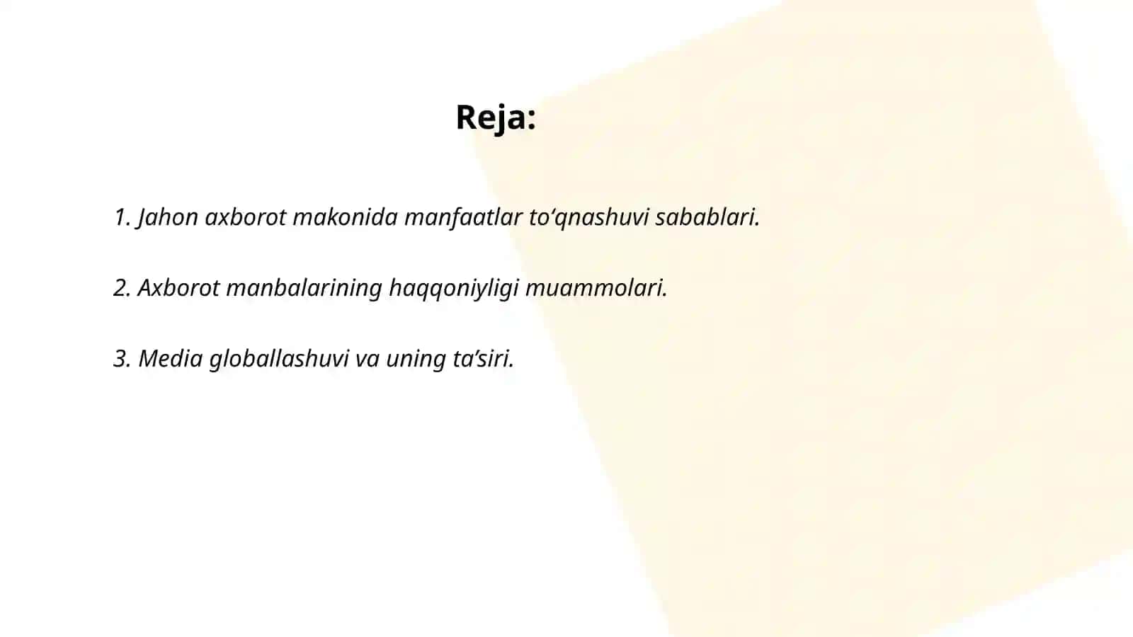 Jahon media va axborot makoni: manfaatlar toʻqnashuvi, muammolar, yechimlar 2