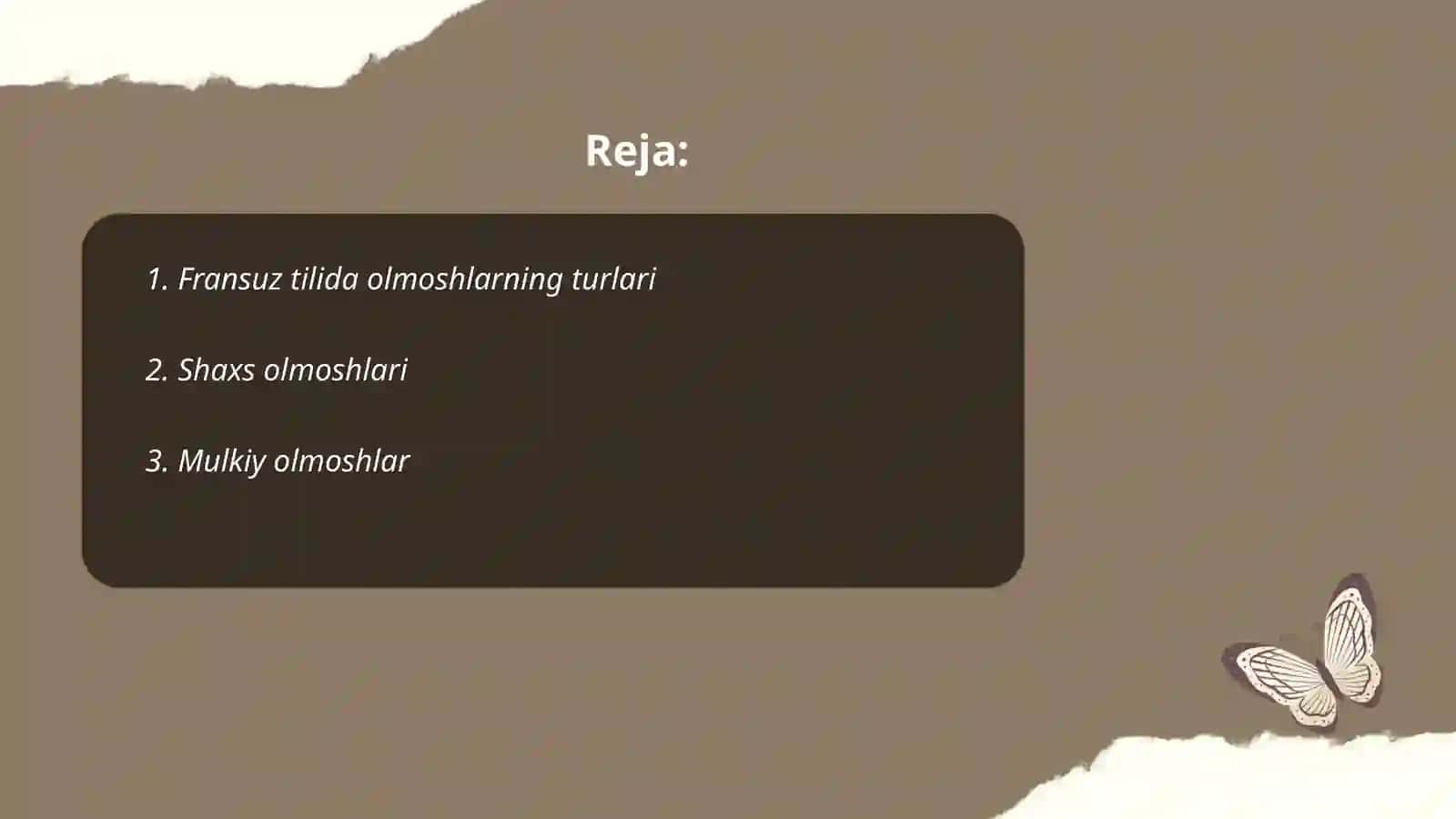 Fransuz tilida olmoshlar 2