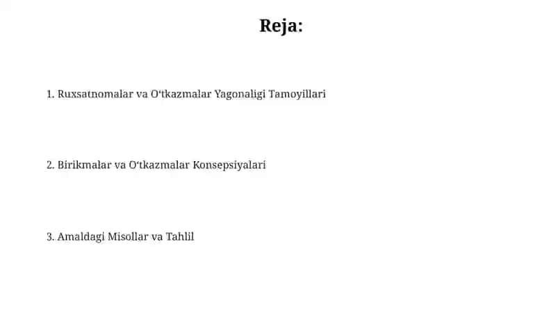 Birikmalar va oʻtqazishlar toʻgʻrisida tushunchalar 2