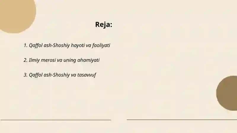 Qaffol ash-Shoshiy Xazrati 2