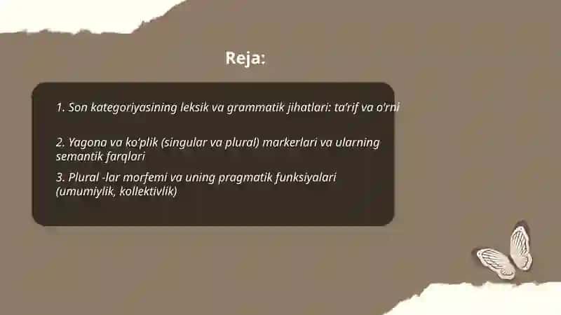 O‘zbek tilida son kategoriyasining semantik-pragmatik talqini 2