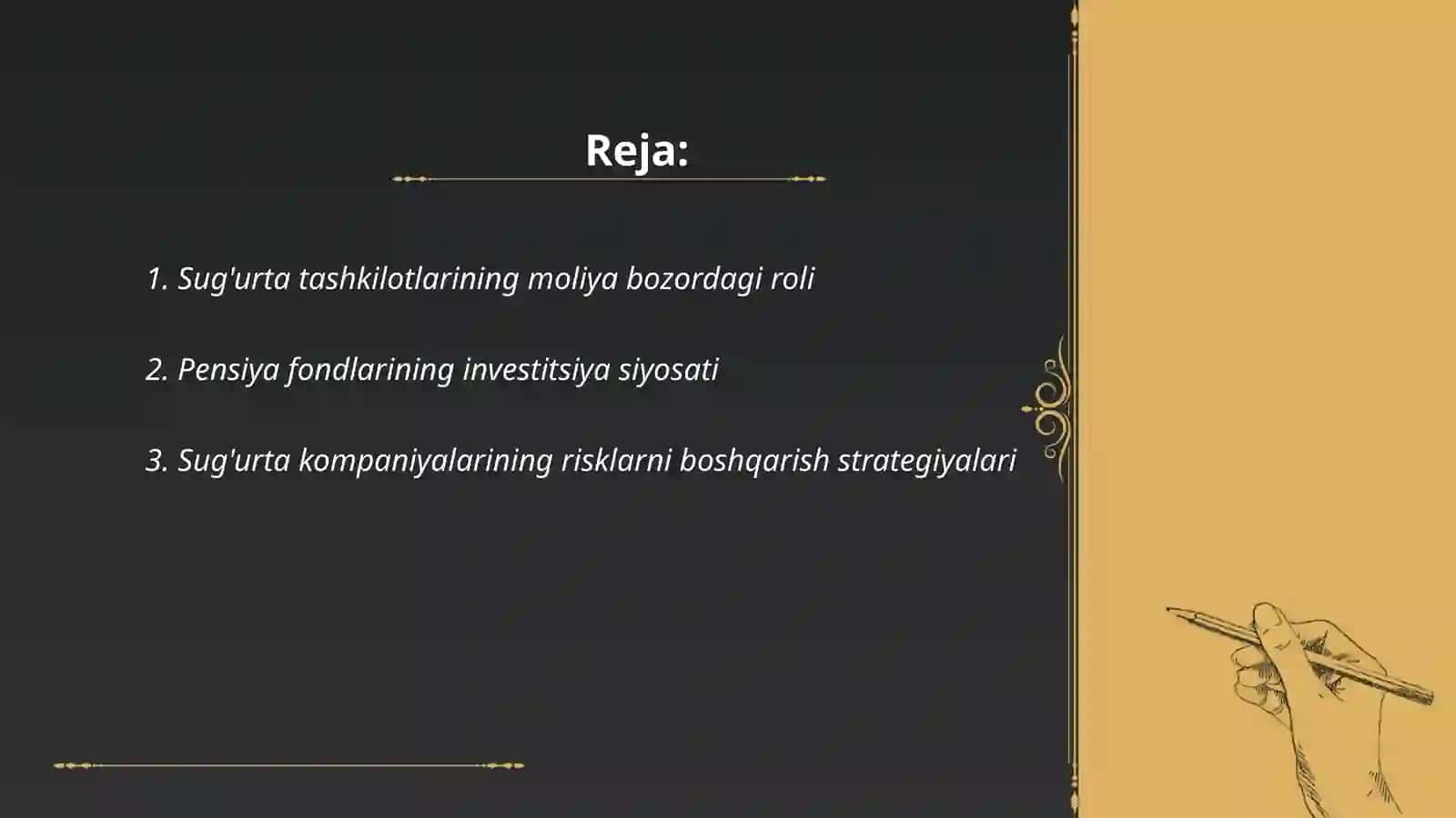 Sug'urta va pensiya fondlarining moliya bozorlaridagi faoliyati 2