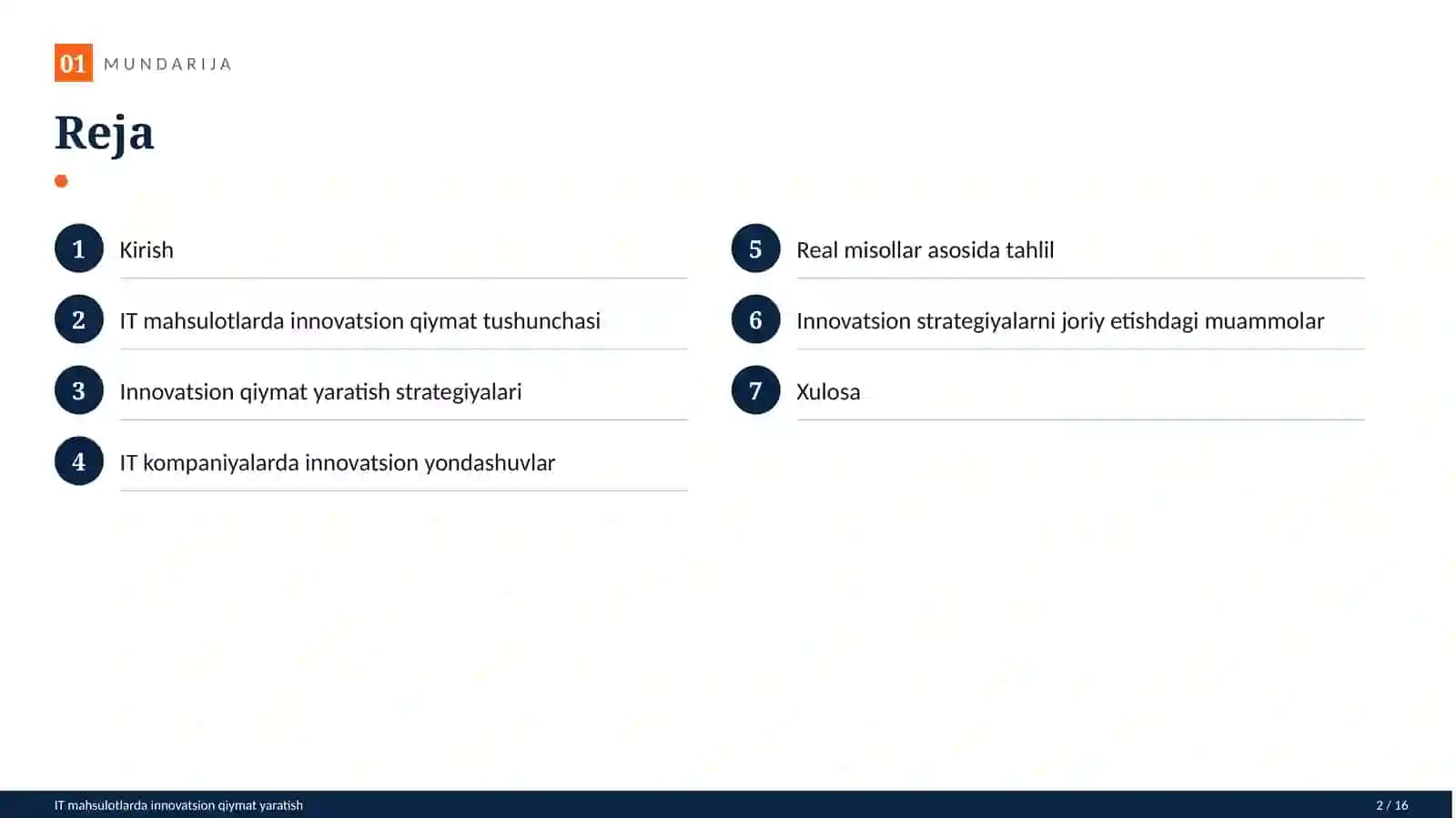 IT mahsulotlarda innovatsion qiymat yaratish strategiyalari 2
