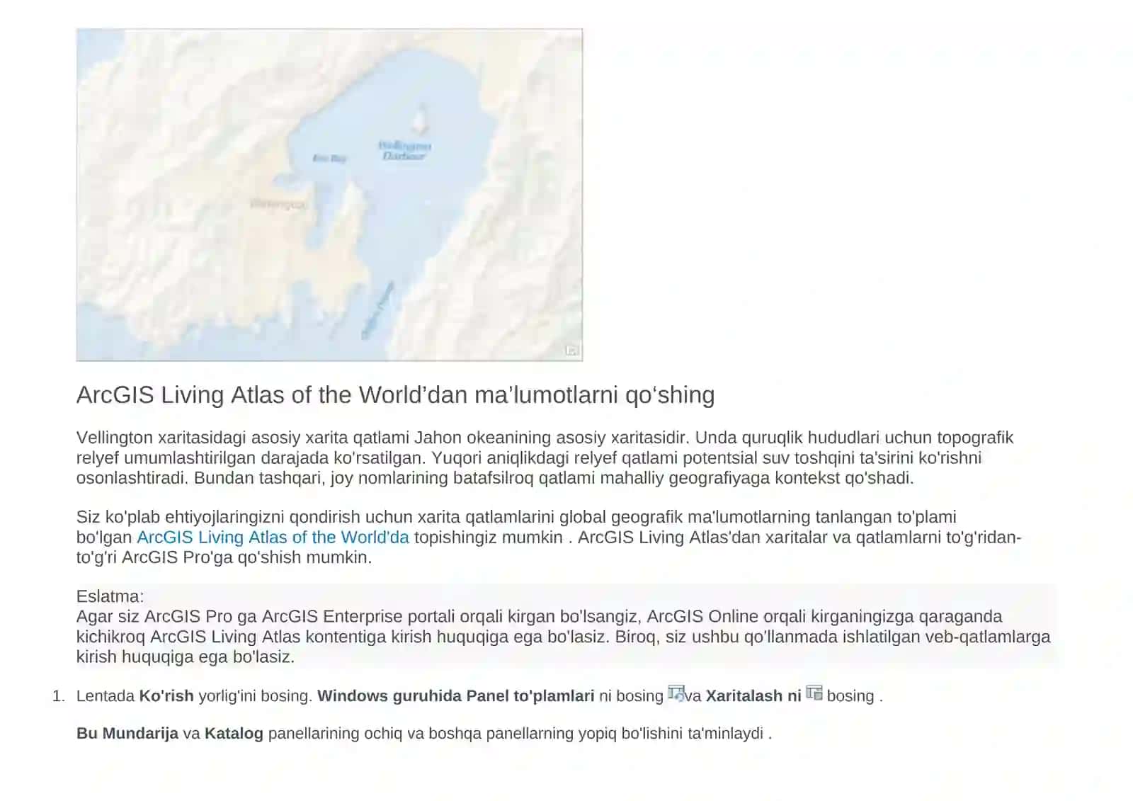 ArcGIS Pro dasturi 2