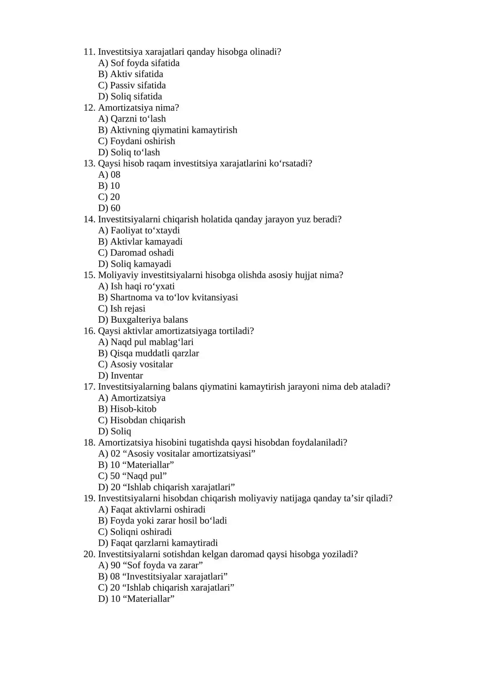 Investitsiyalar Hisobini Yuritish 2