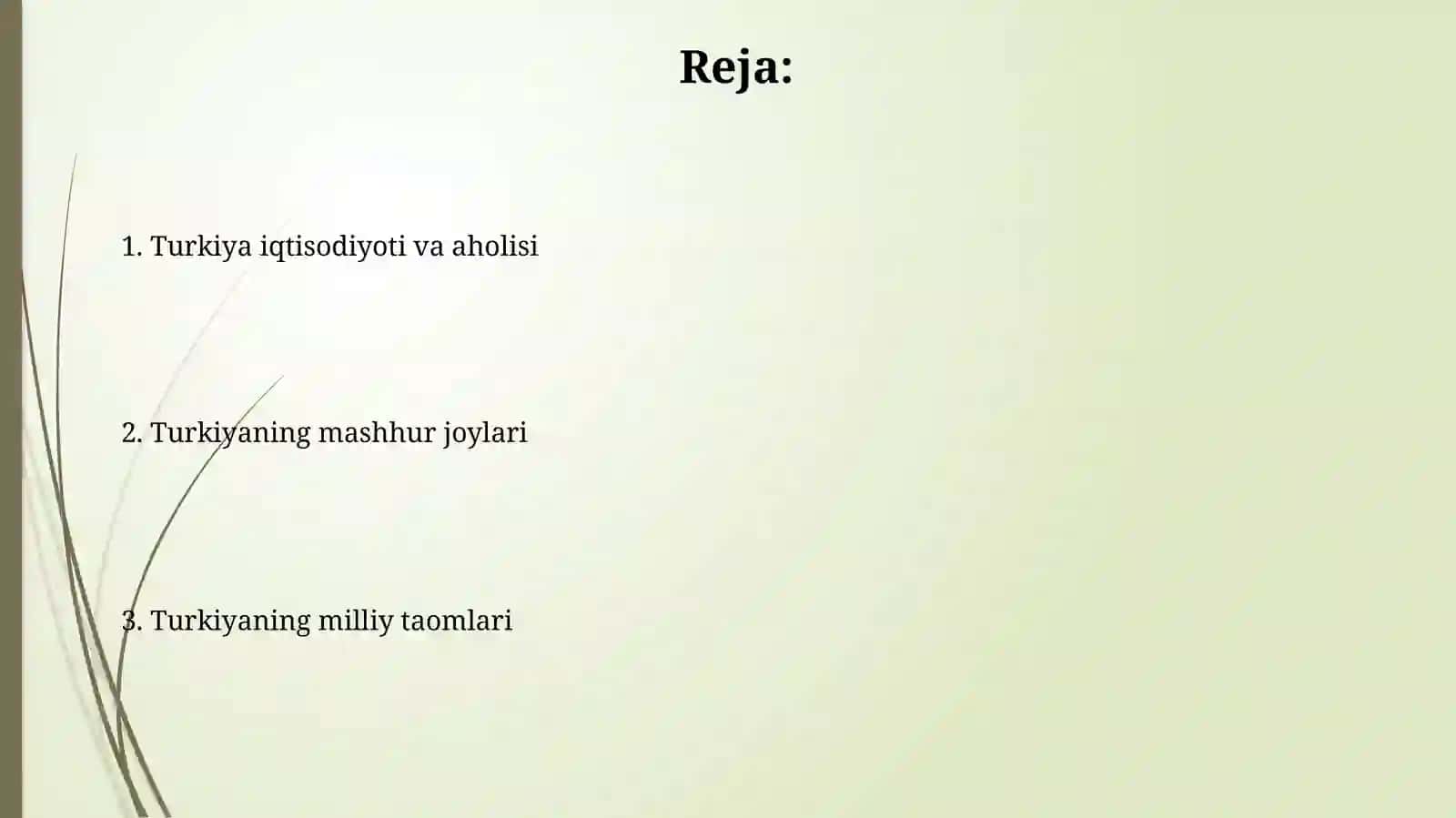 Turkiyaning iqtisodiyoti,aholi soni,mashhur joylari,milliy ovqatlari 2