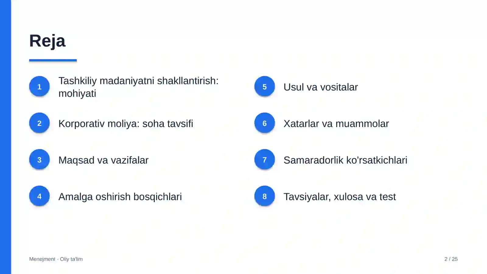 Korporativ moliyada tashkiliy madaniyatni shakllantirish 2