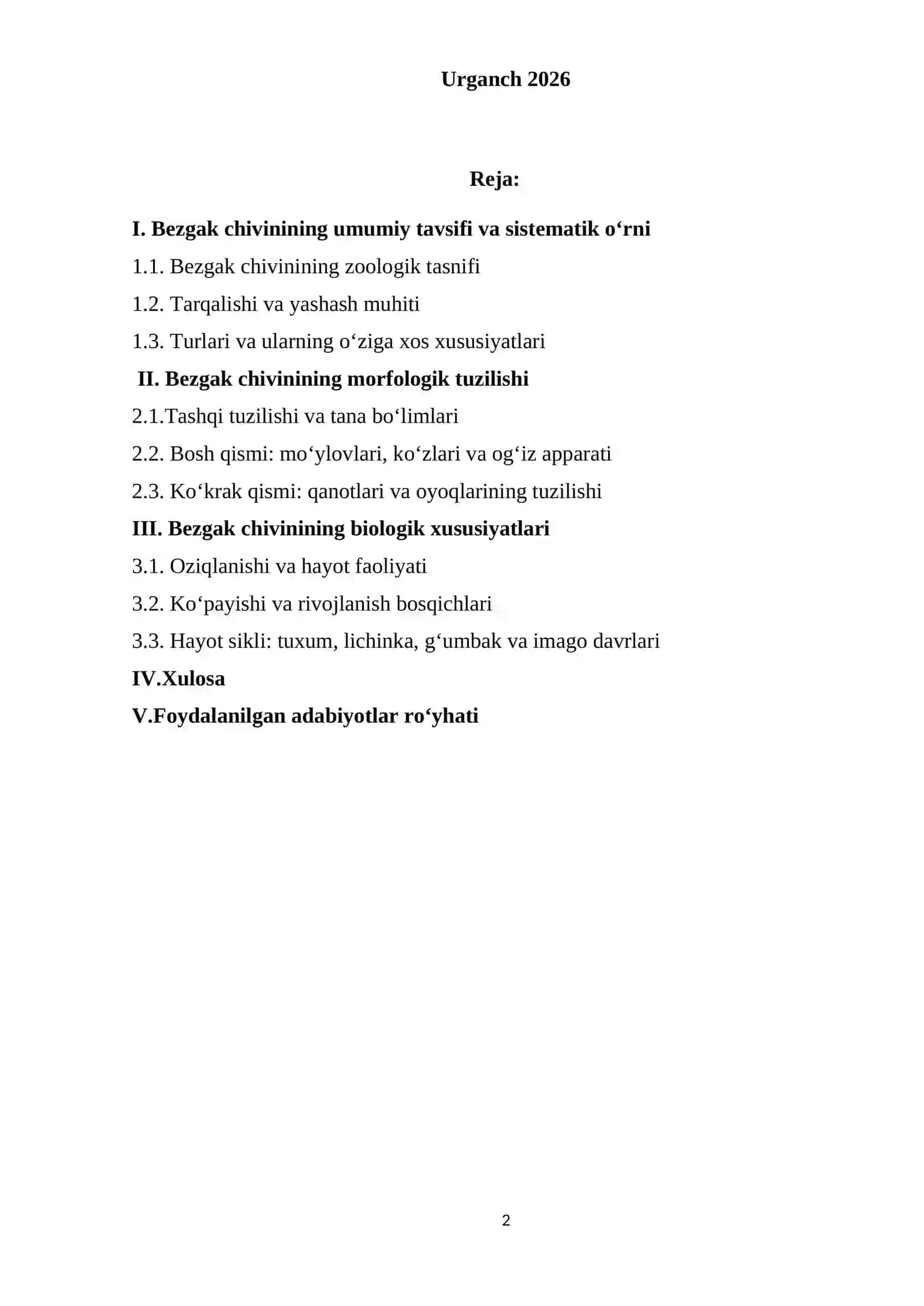 Bezgak chivini (Anopheles)ning morfologik va biologik xususiyatlari 2
