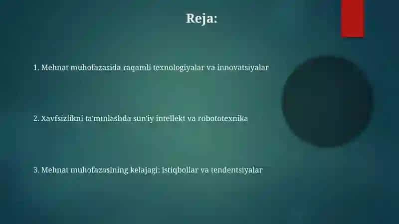 Mehnatni muhofaza qilishning zamonaviy texnika texnologiyalari 2