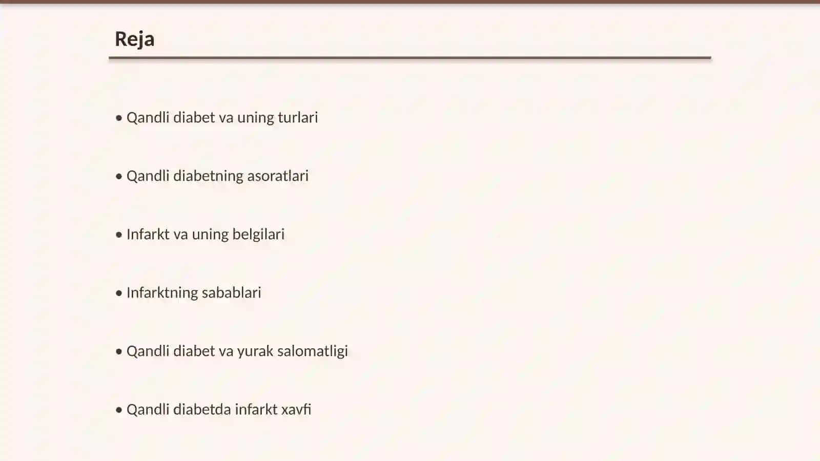Qandli diabetdan keyingi -INFARKT 2