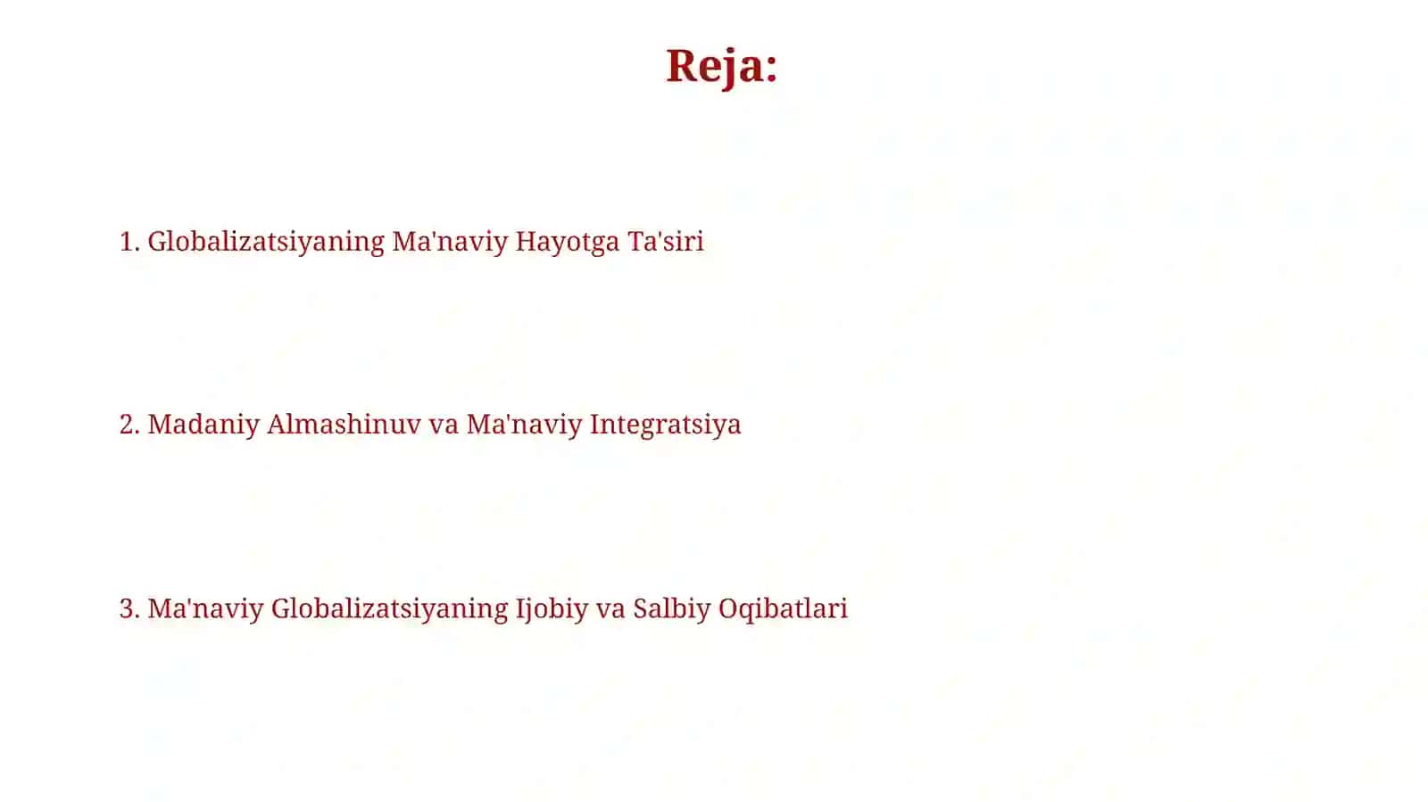 Insoniyat ma’naviy hayotida globallashuvning namoyon bo’lish xususiyatlari 2