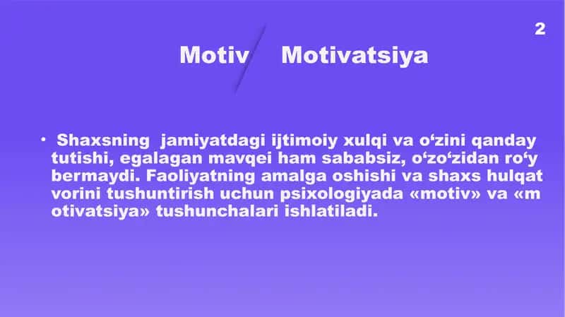Motivatsiya 2