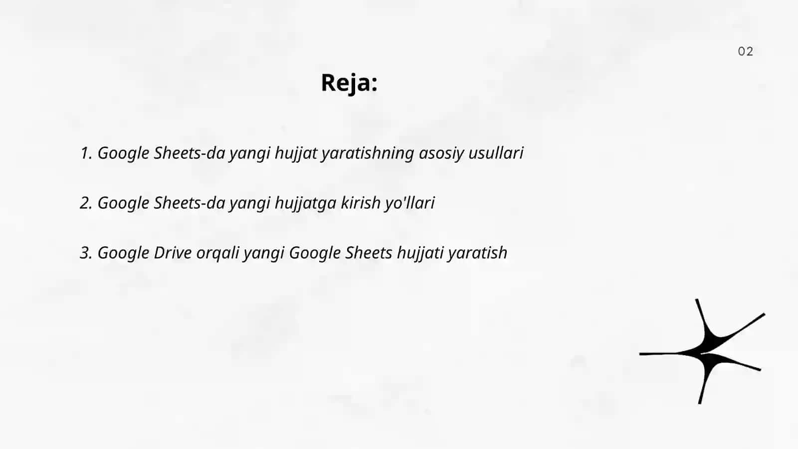 Google Sheets-da yangi hujjat yaratish 2