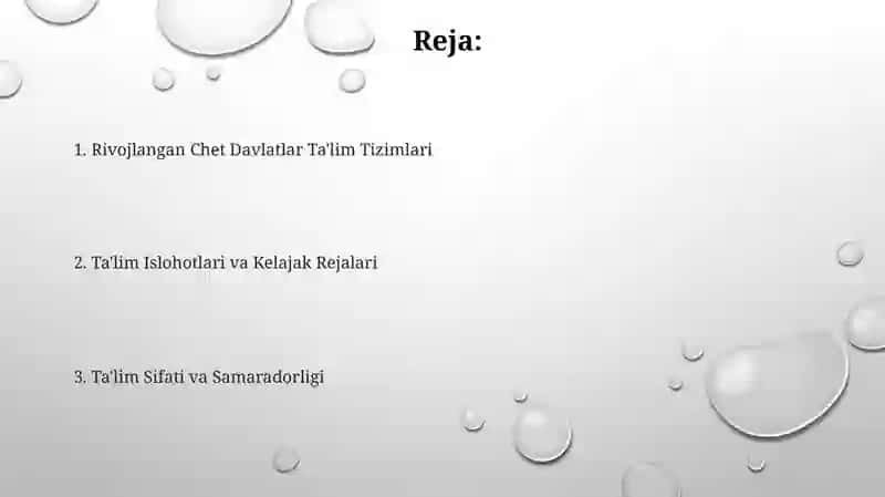 Rivojlangan Chet Davlatlar Ta'lim Tizimlari 2