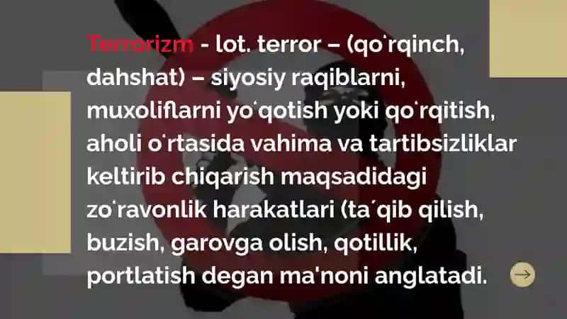 TERRORISTIK JINOYATLARNI TERGOV QILISH USLUBIYOTI 2