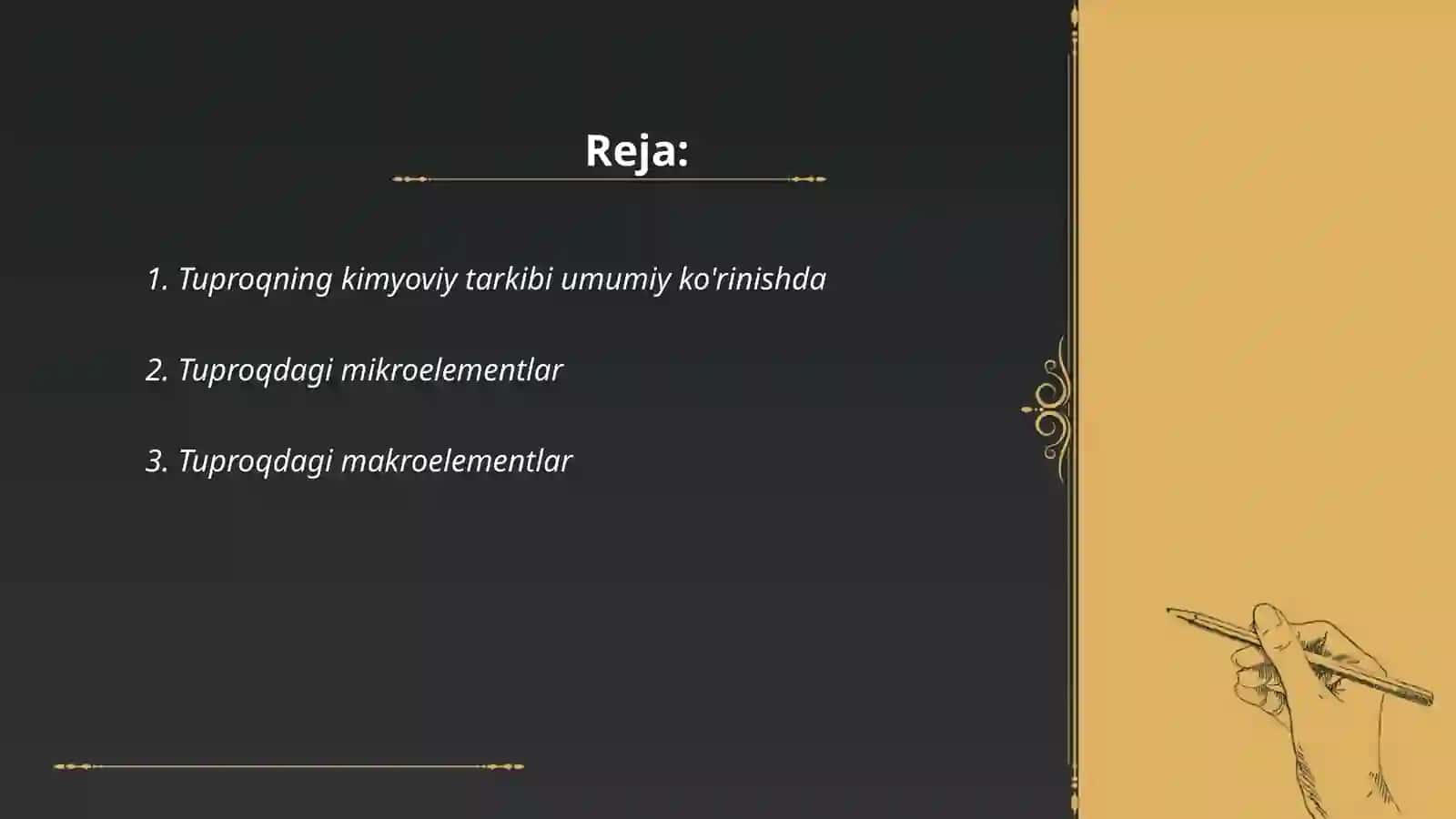 Tuproqning kimyoviy tarkibi 2