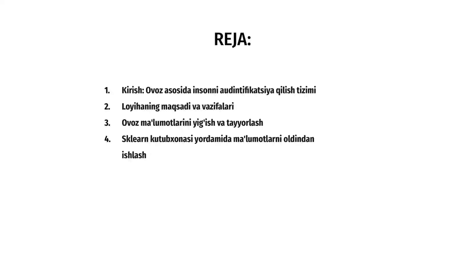 Ovoz asosida insonni audintifikatsiya qilish tizimi 2
