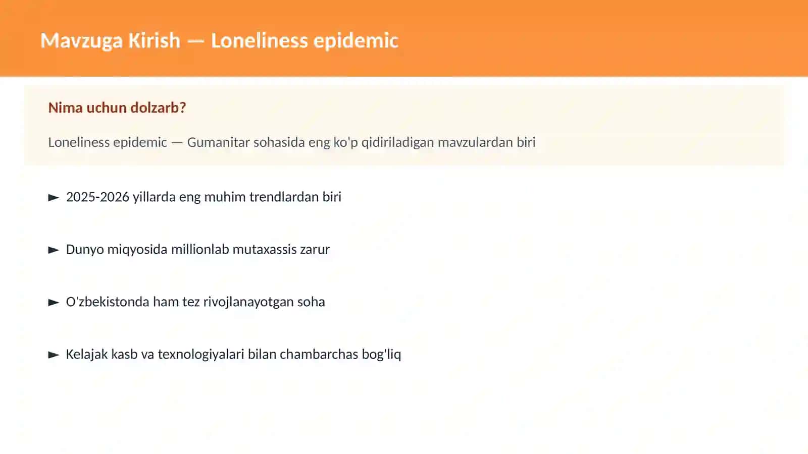 Loneliness epidemic 2