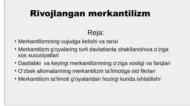 mercantilizm ppt 2