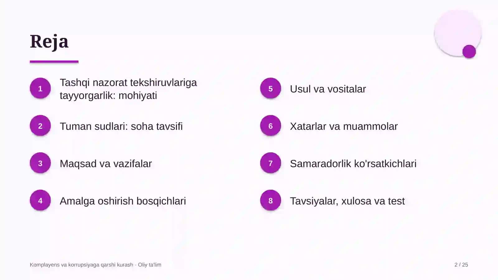 tuman sudlarida komplayens bo'yicha tashqi nazorat tekshiruvlariga tayyorgarlik 4871 2
