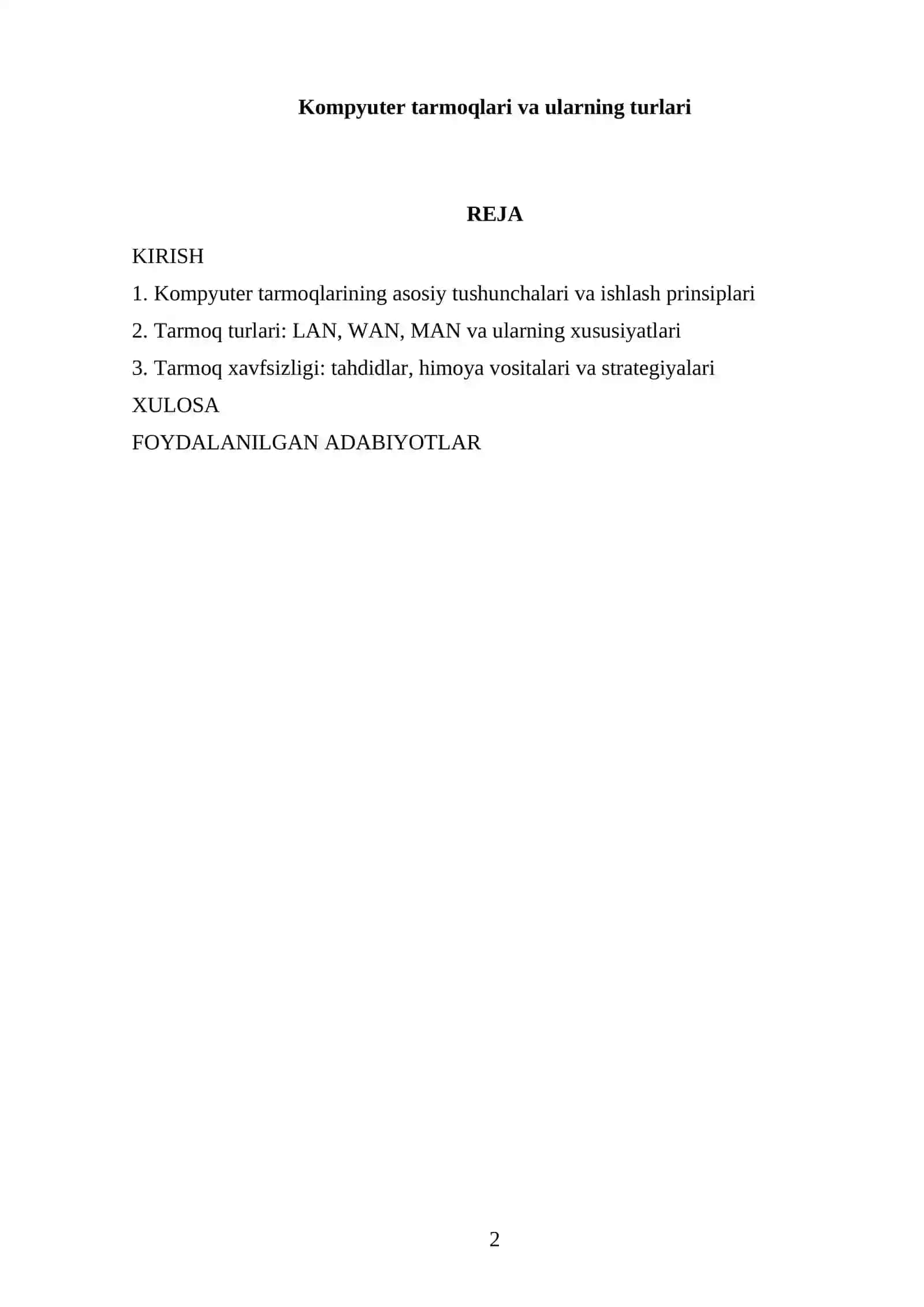 Kompyuter tarmoqlari va ularning turlari 2