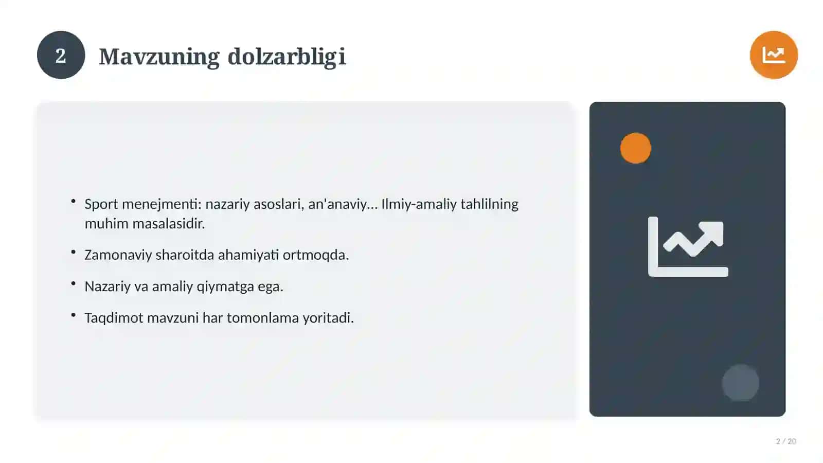Sport menejmenti: nazariy asoslari, an'anaviy yondashuvda (Amaliyot hisoboti) 2
