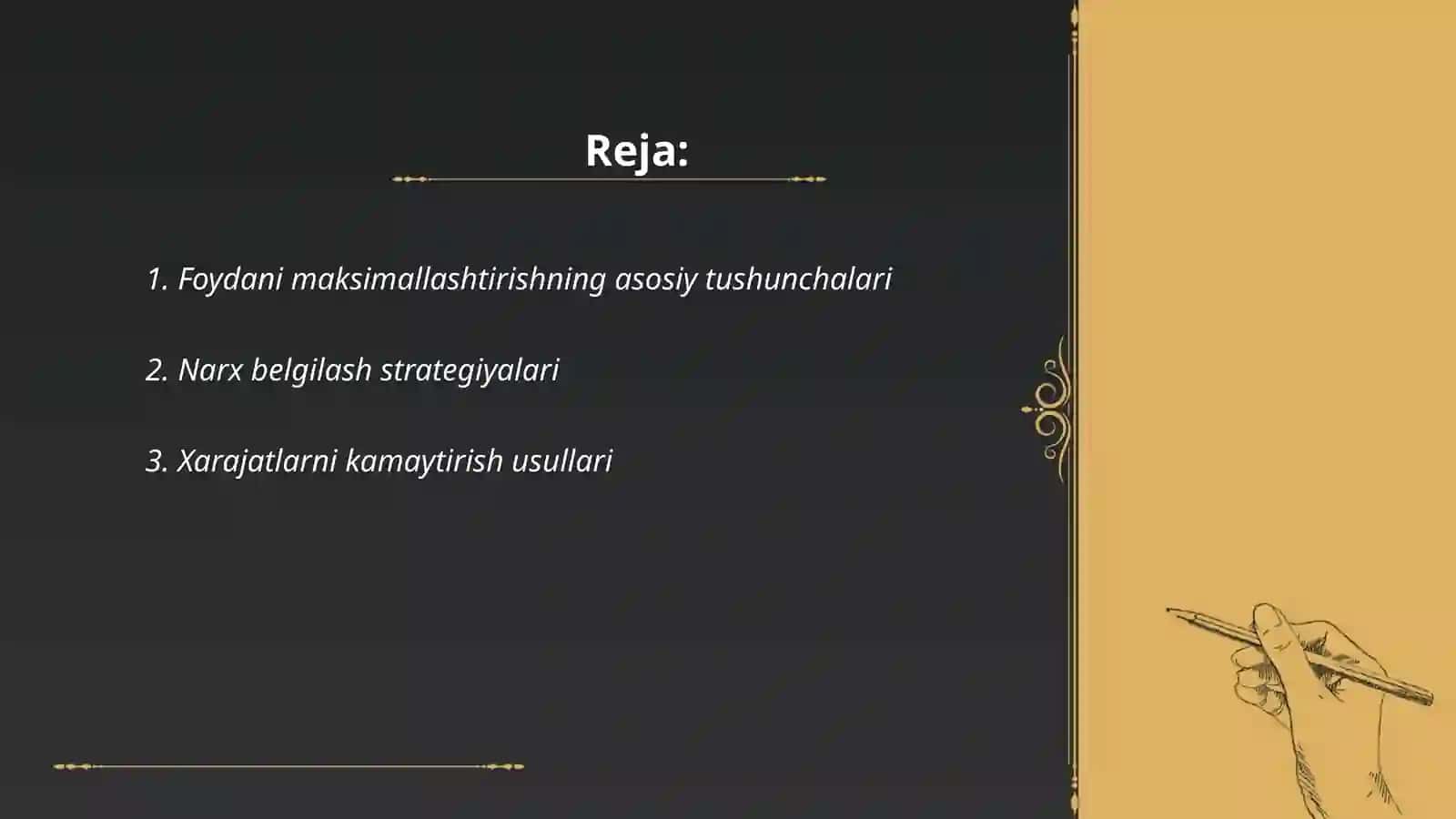 Foydani maksimallashtirish 2