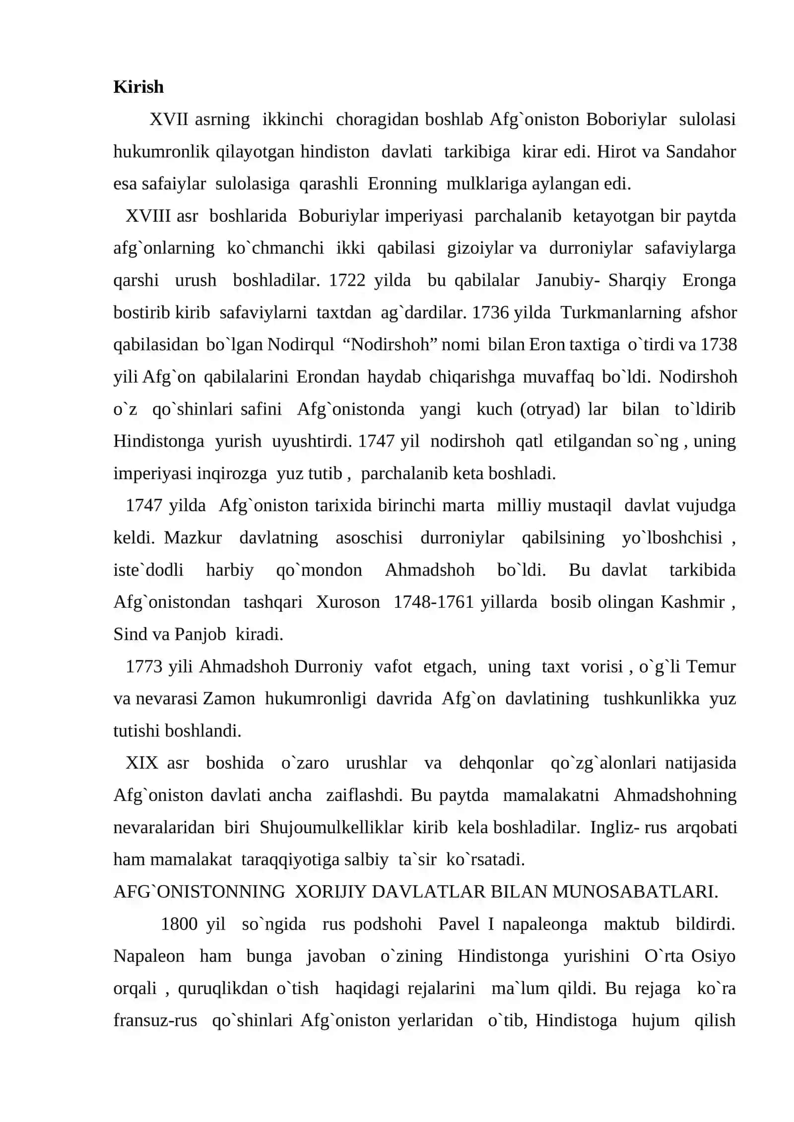 Afg’oniston va Somali davlatlariga iqtisodiy geografik tavsif 2