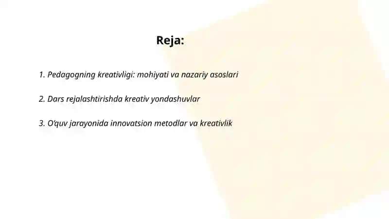 Pedagogning kreativligi 2