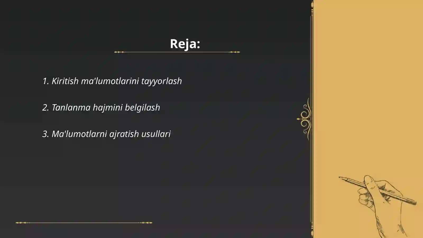 Excelda tanlanmalarni aniqlash 2