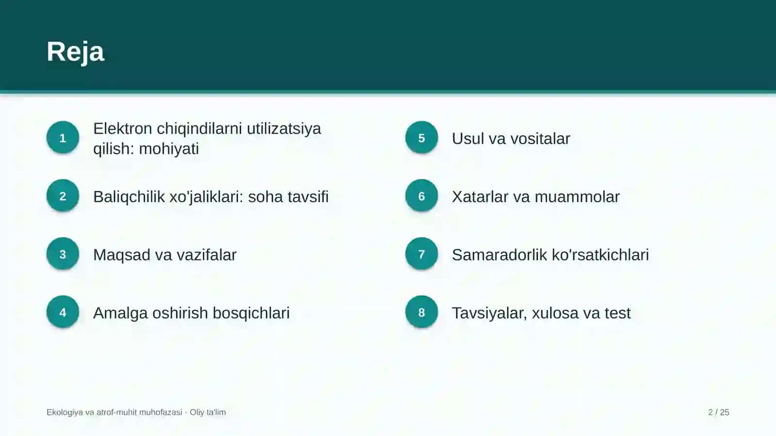 Baliqchilik xo'jaliklarida elektron chiqindilarni utilizatsiya qilish 2