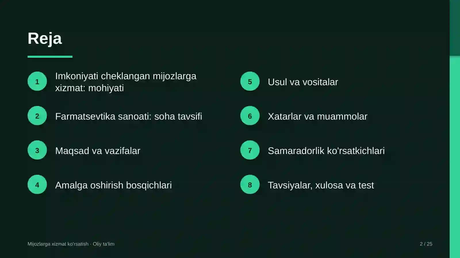 Farmatsevtika sanoatida imkoniyati cheklangan mijozlarga xizmat ko'rsatish 2