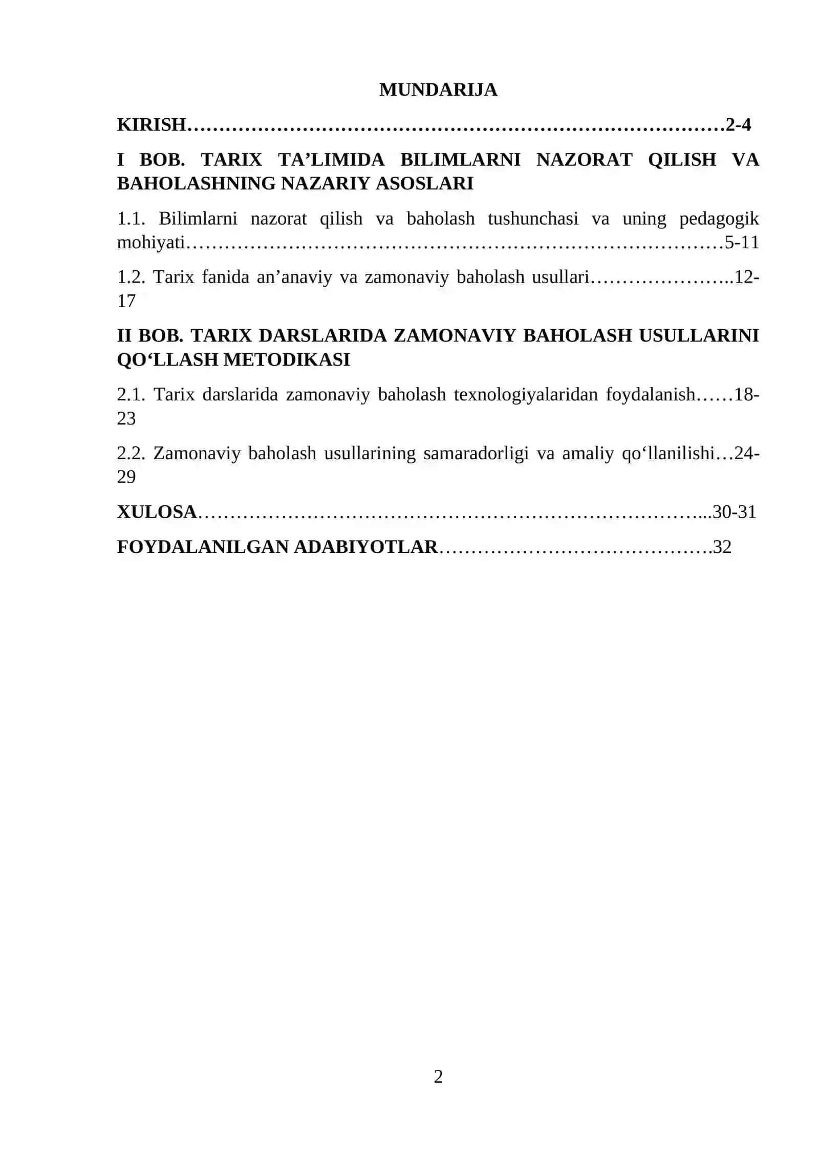 Tarix ta'limida o'quvchilar bilimini nazorat qilish va baholashning zamonaviy usullari 2
