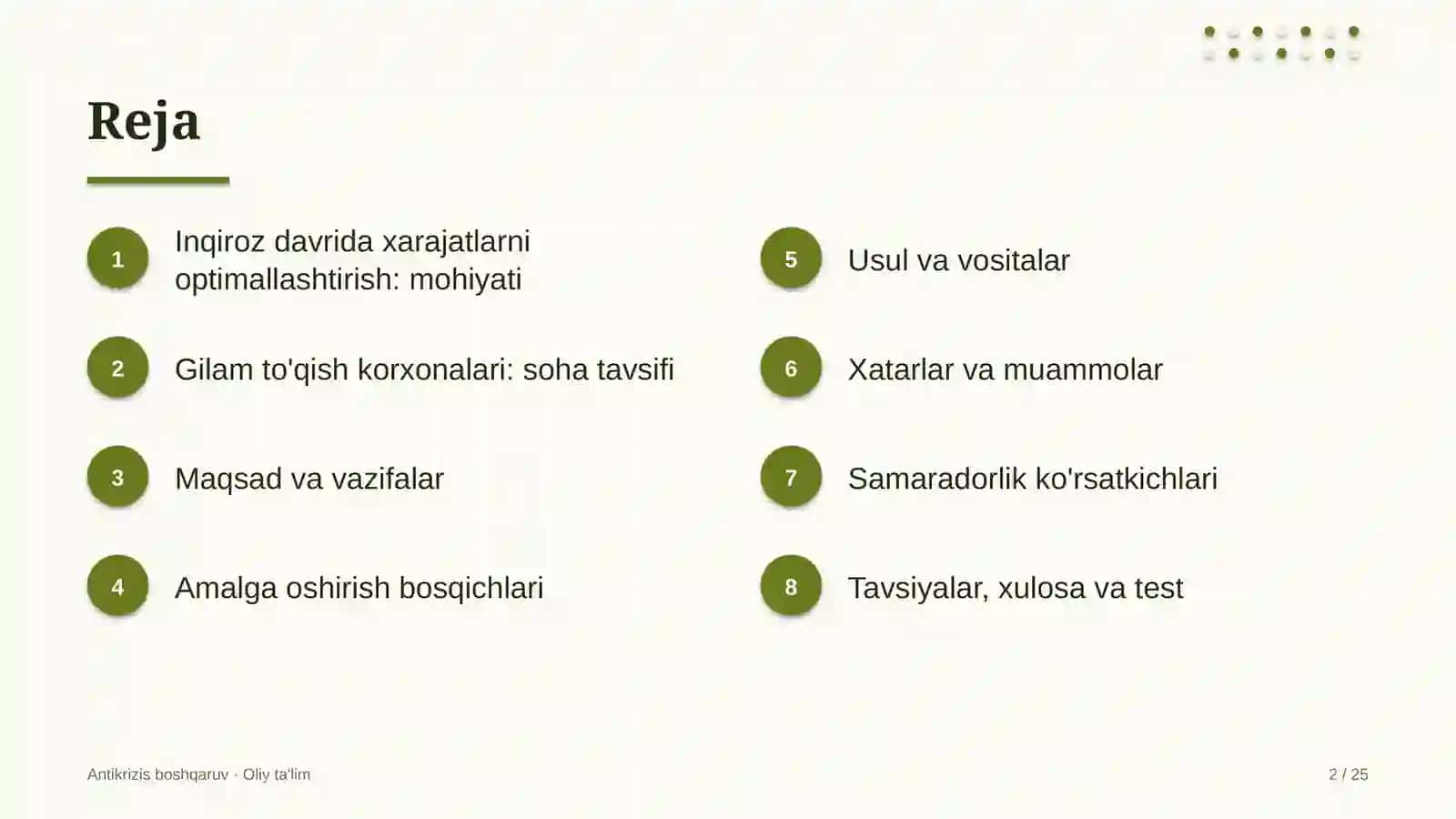 gilam to'qish korxonalarida inqiroz davrida xarajatlarni optimallashtirish 7438 2
