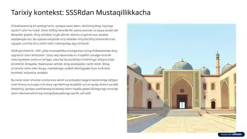 Diniy ekstremizm: Oʻzbekiston uchun tahdid 2